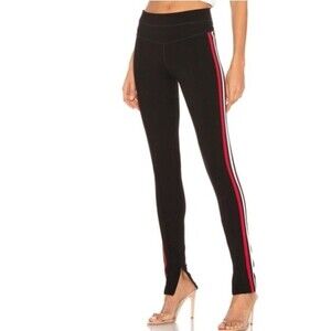 Current/Elliott Black Striped Sun Track Pants 0